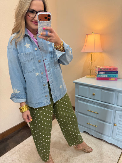 Risen Star Embroidered Over-sized Jacket