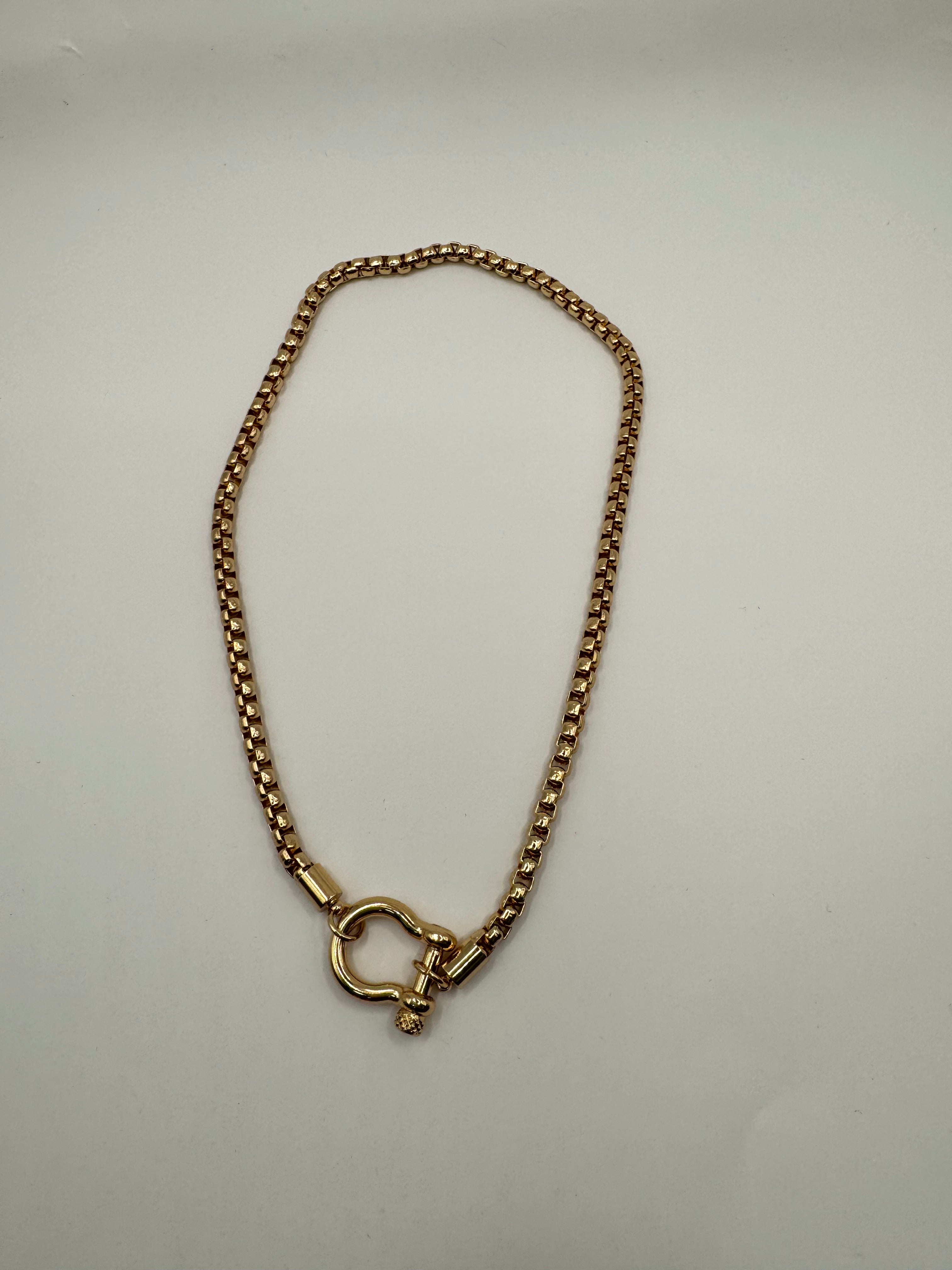 Horseshoe Necklace (Silver and Gold)