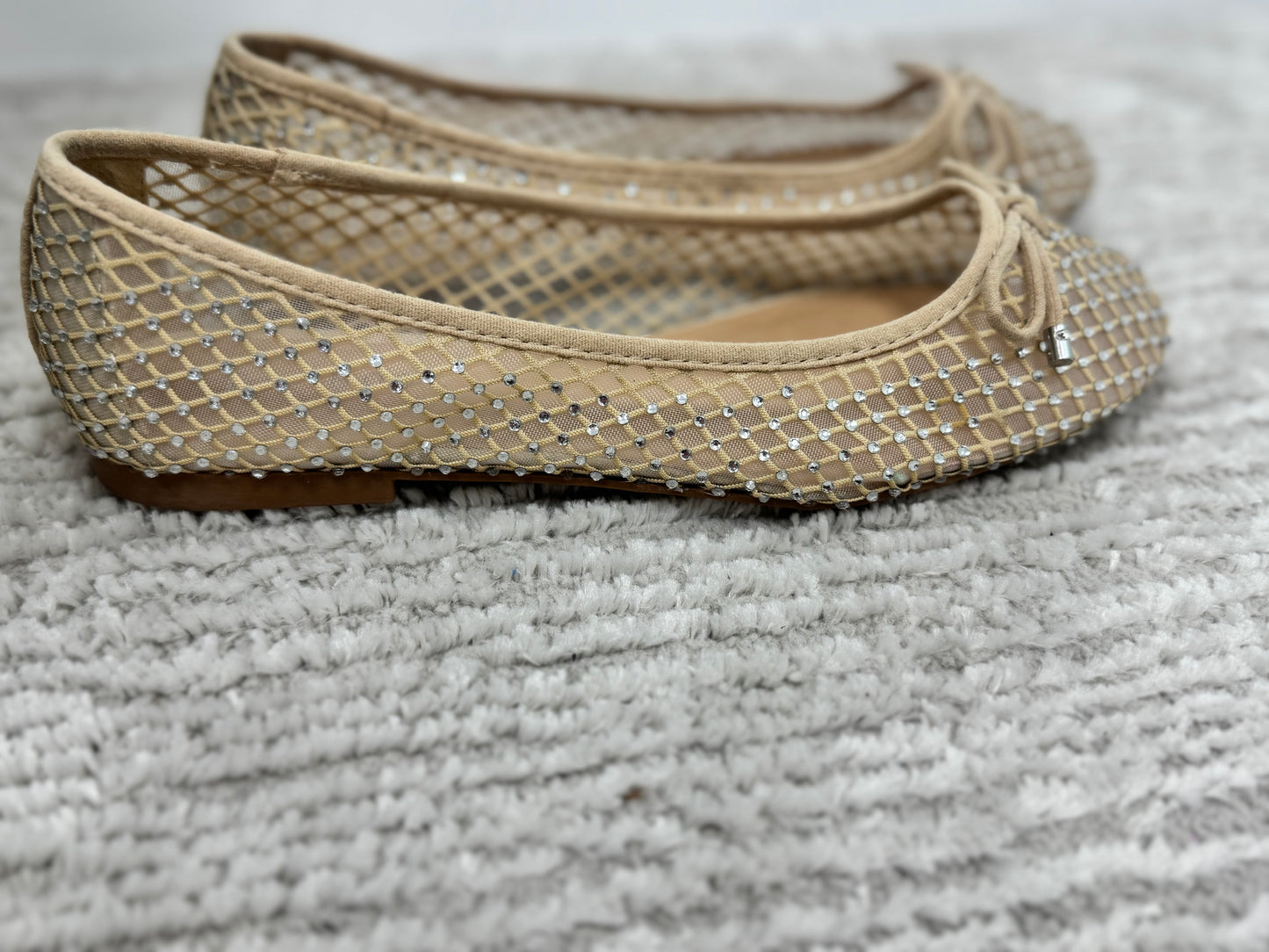 Nude Rhinestone Ballet Flat
