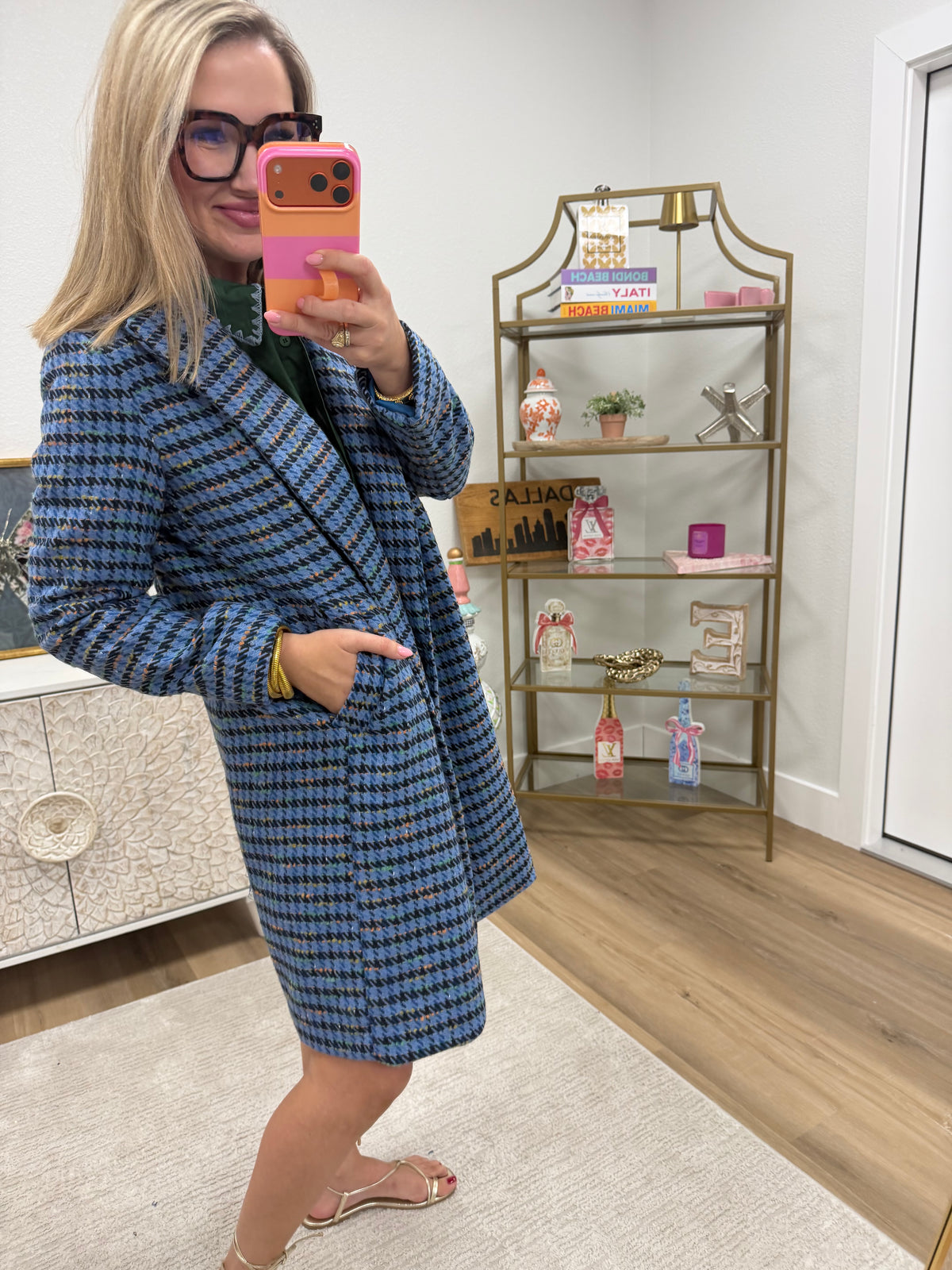 Blue Houndstooth Jacket