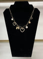 Multi Heart and Bow Charm Necklace