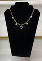 Gold Dainty Heart Charm Necklace