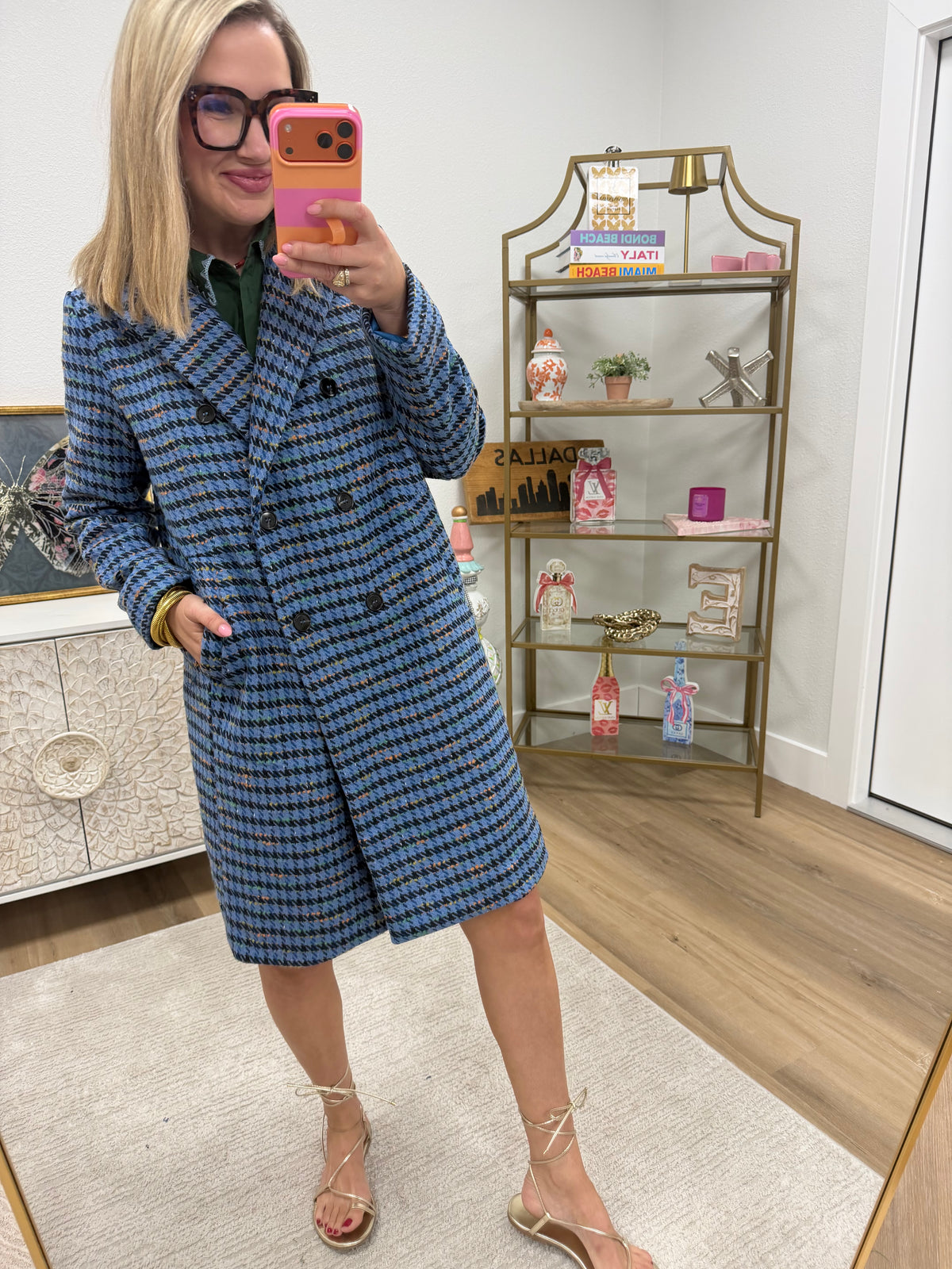 Blue Houndstooth Jacket