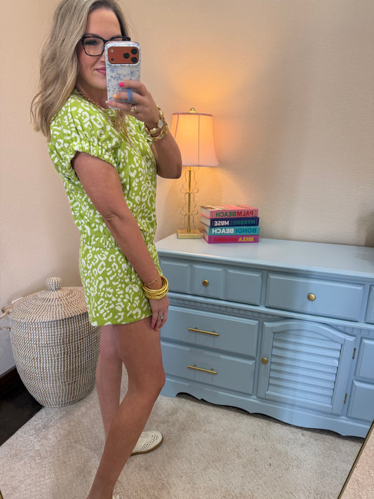 Lime Animal Print Set
