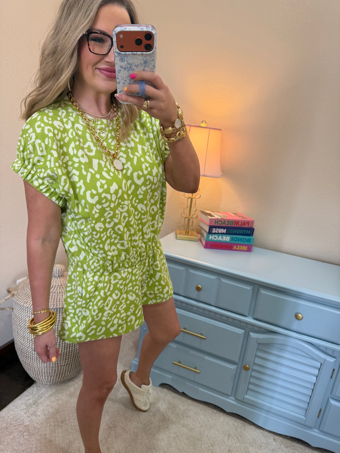 Lime Animal Print Set