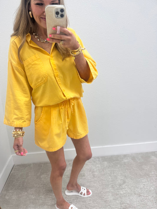 Banana Two Piece Short Set