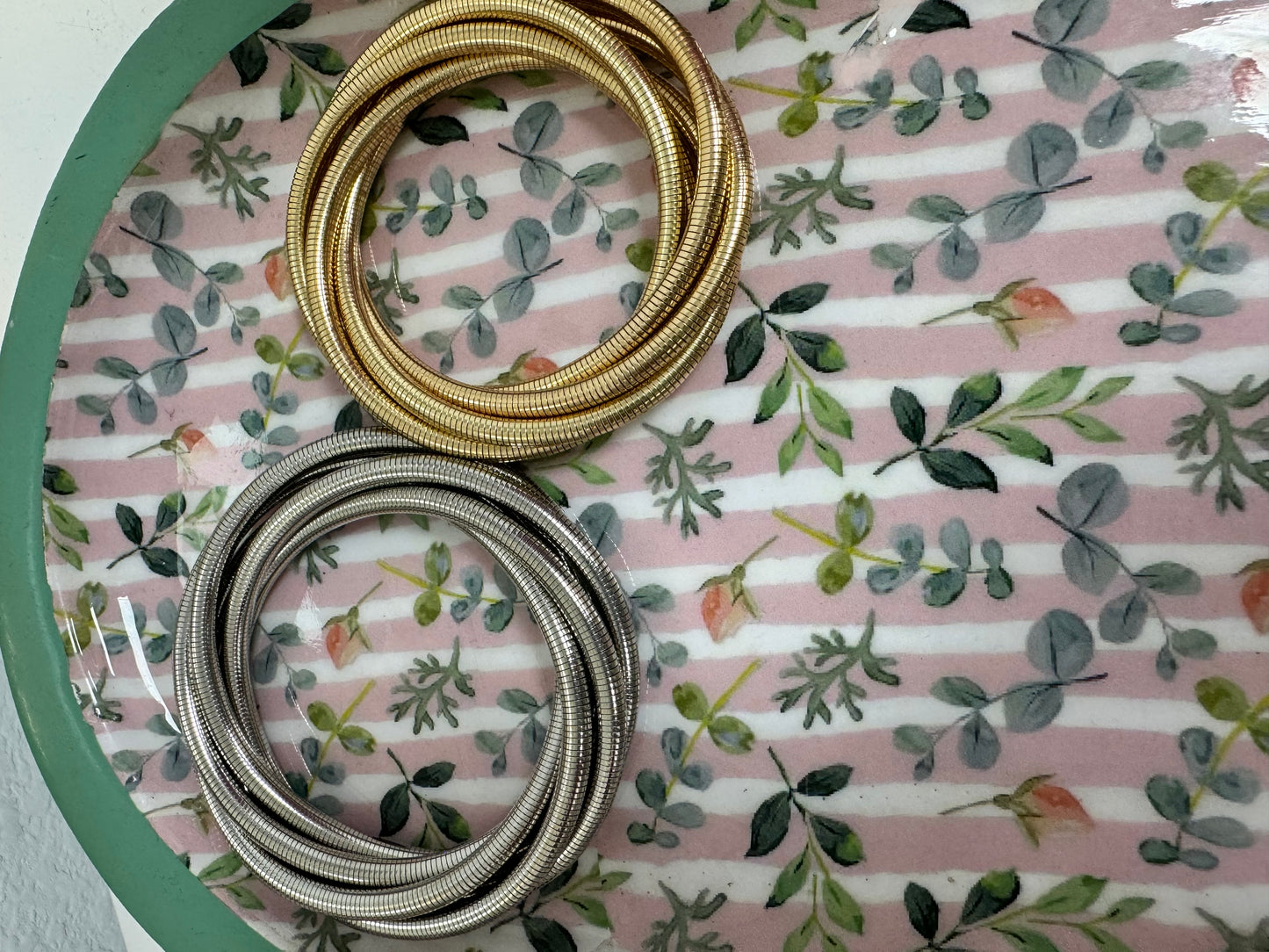 Twisty Stretchy Bracelet (Silver and Gold)