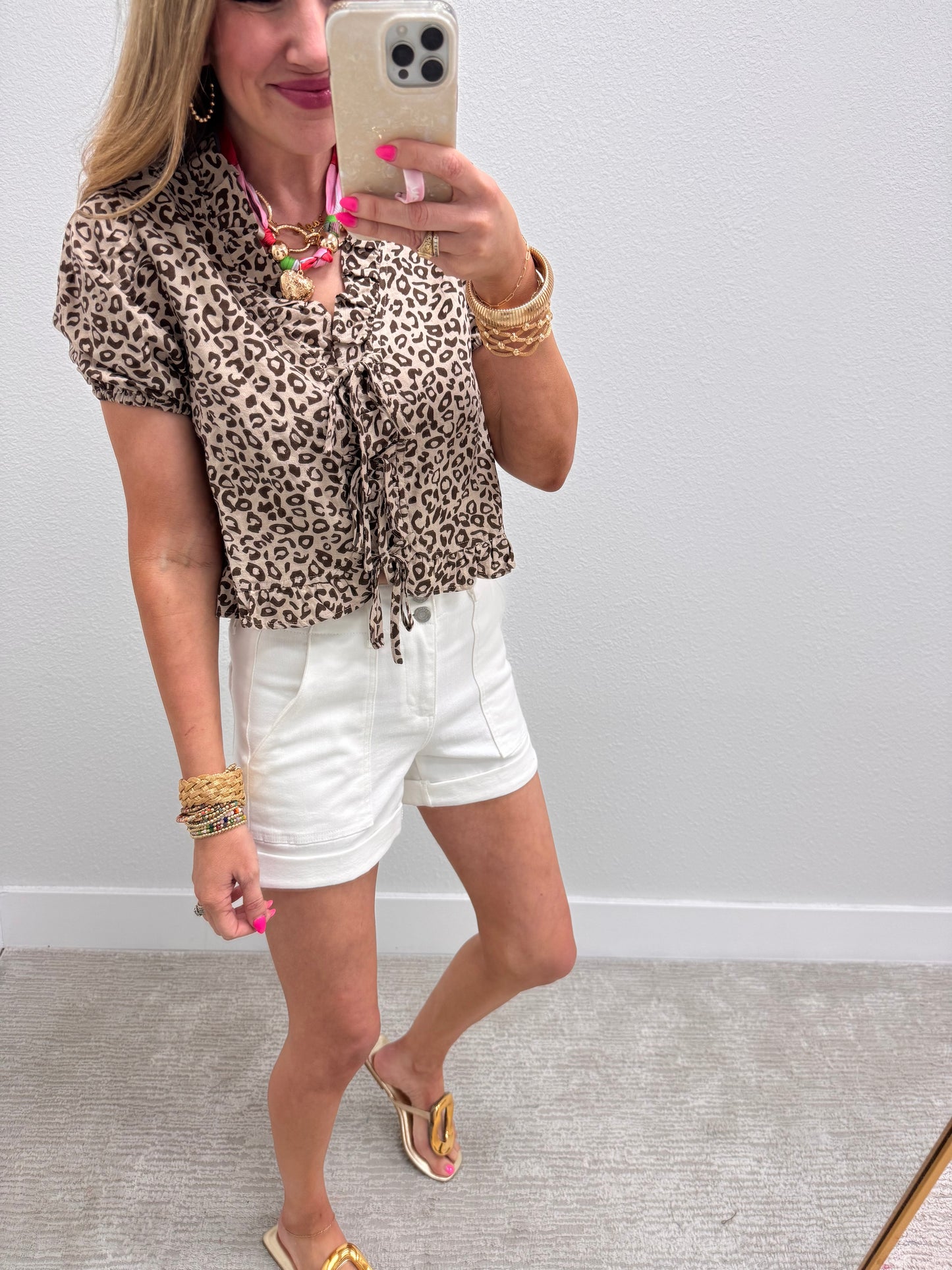 Mocha Mix Animal Print Short Set