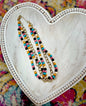 Three Strand Colored Bead and Gold Necklace FS
