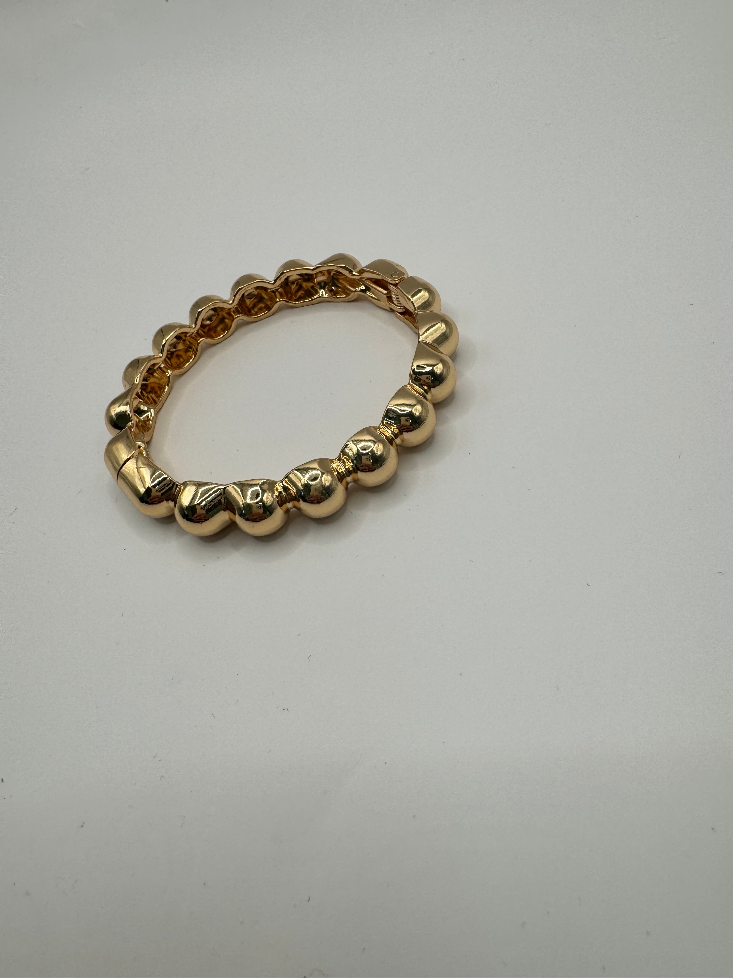 Studded Bangle Bracelet (silver and gold)