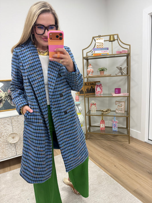 Blue Houndstooth Jacket