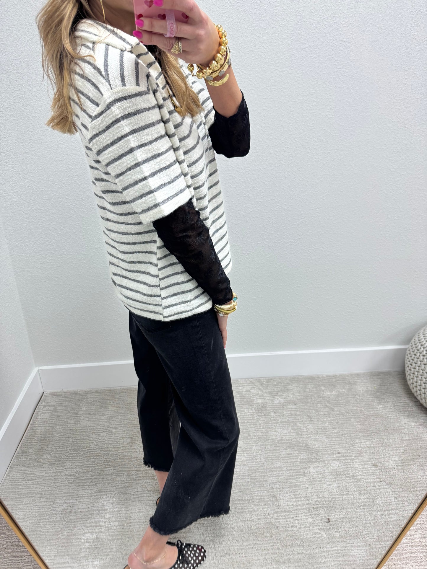 Washed Black Crop Wide Leg Jeans
