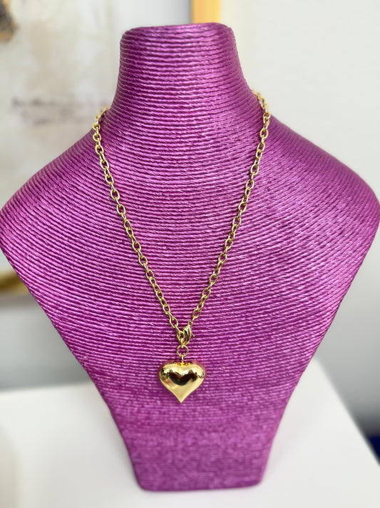Adjustable Length Heart Necklace (2 Lengths) FS