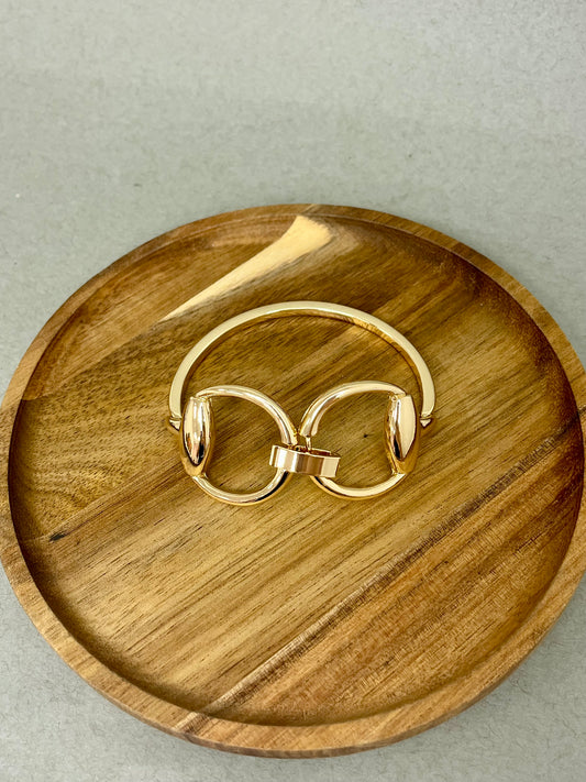 Gold Slinky Horsebit Bracelet