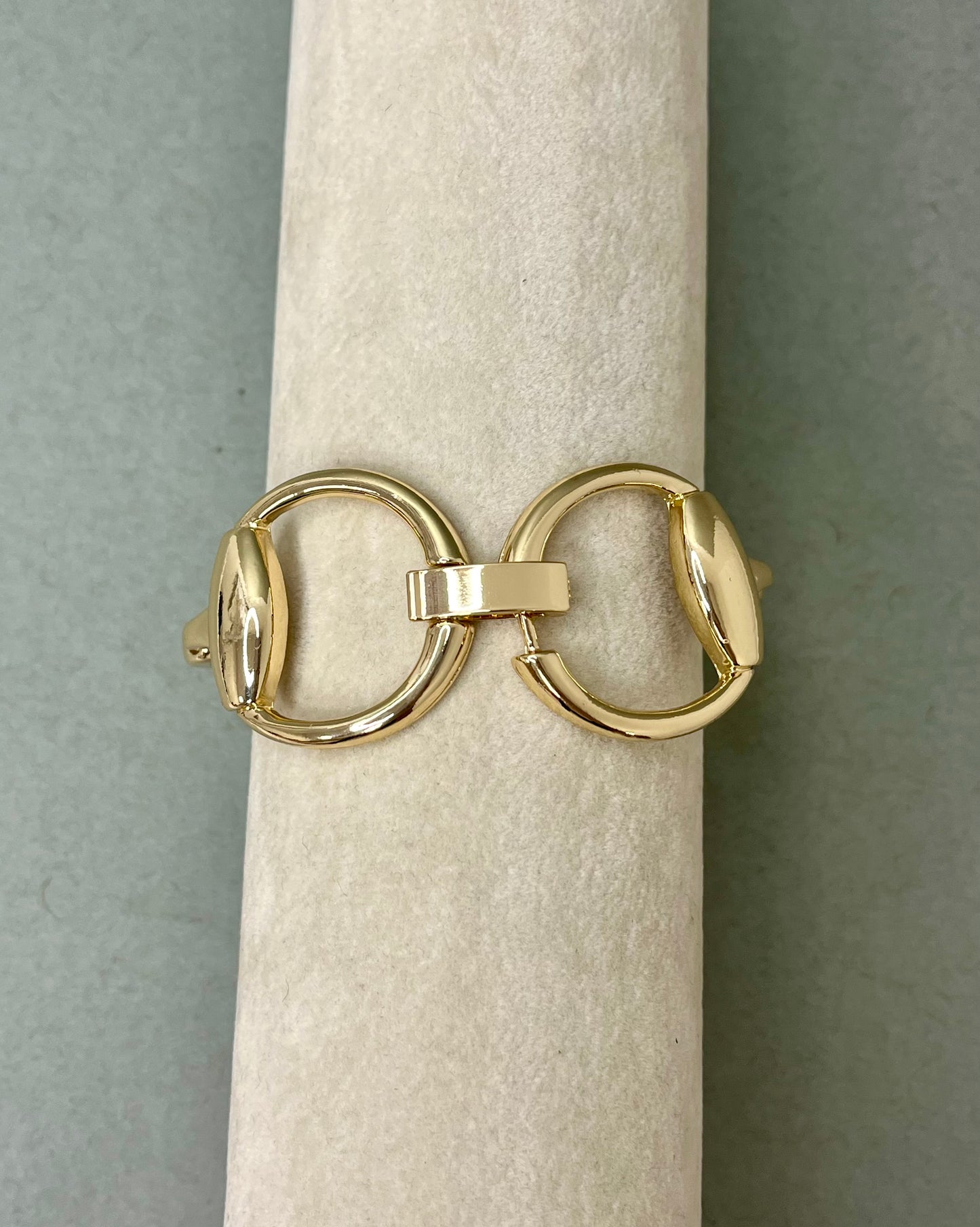 Gold Slinky Horsebit Bracelet