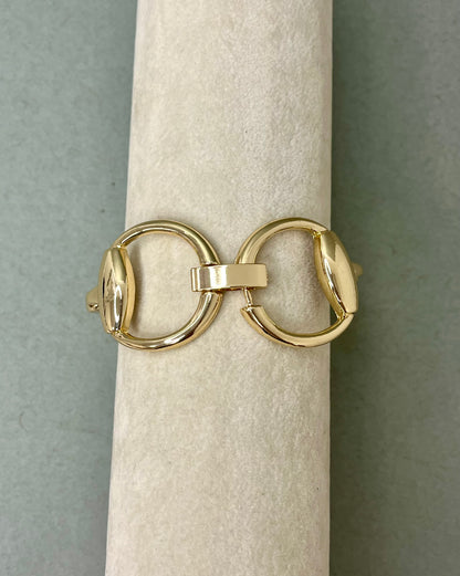 Gold Slinky Horsebit Bracelet