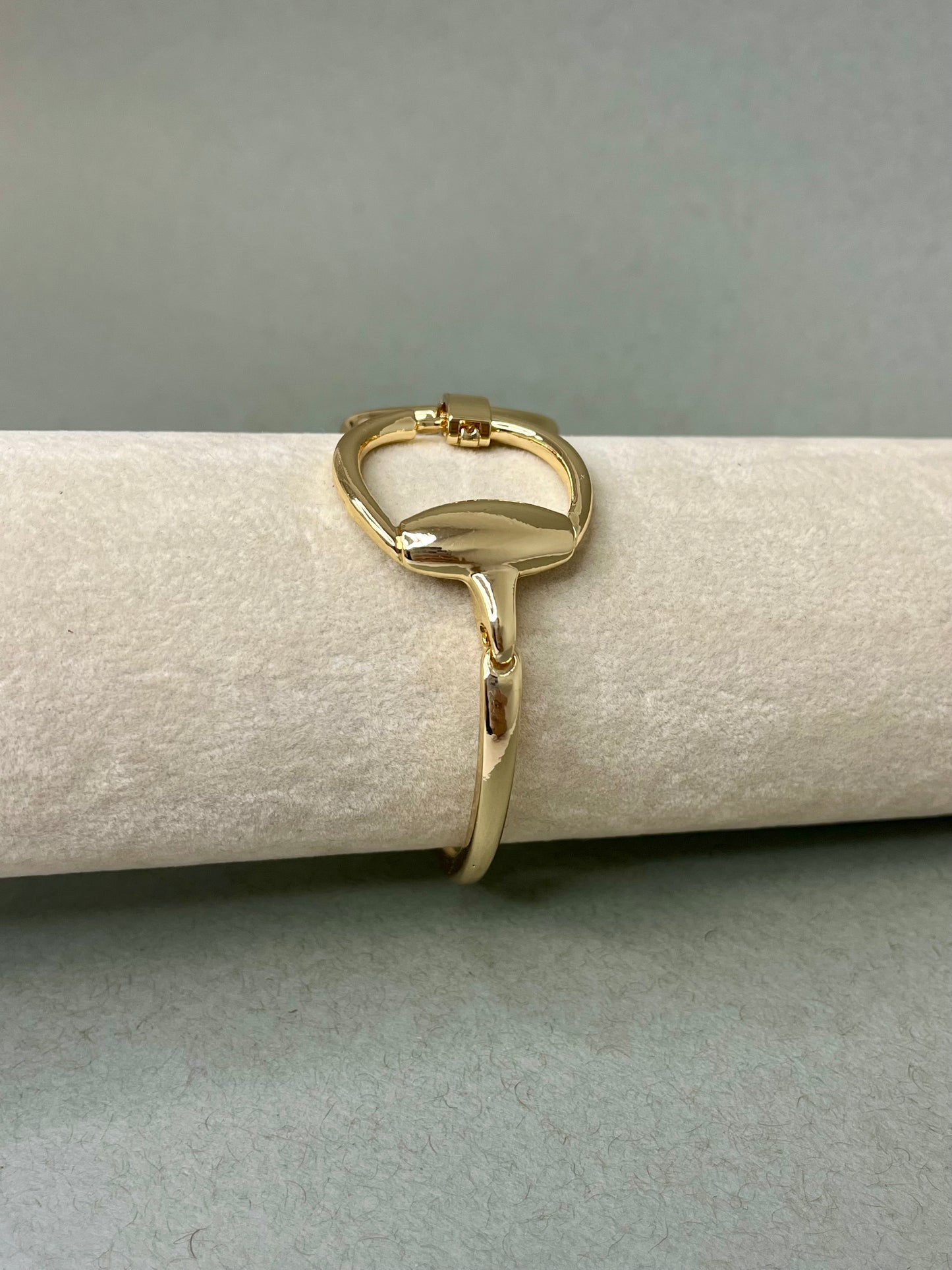 Gold Slinky Horsebit Bracelet