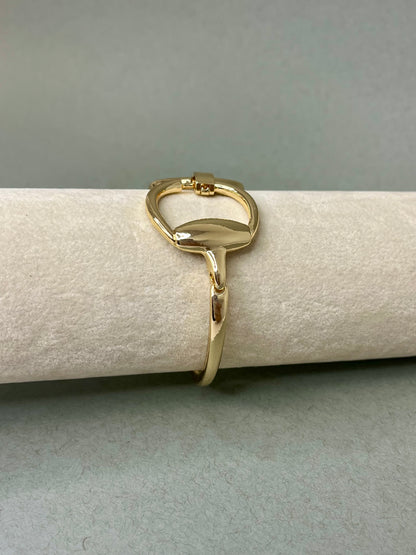Gold Slinky Horsebit Bracelet