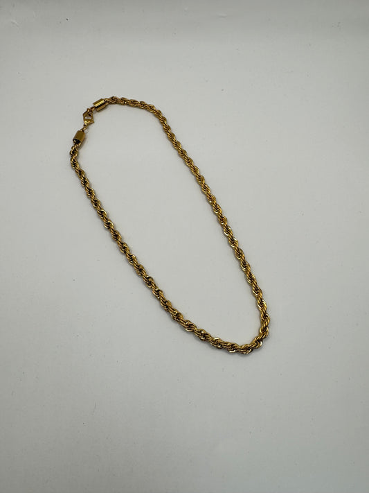 Gold Stainless Steel Rope Chain Necklace FS