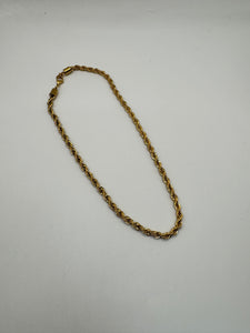Gold Stainless Steel Rope Chain Necklace