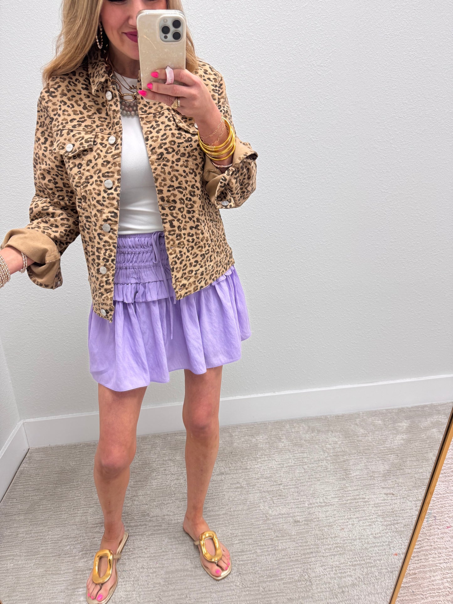 Purple Ruffle Skort