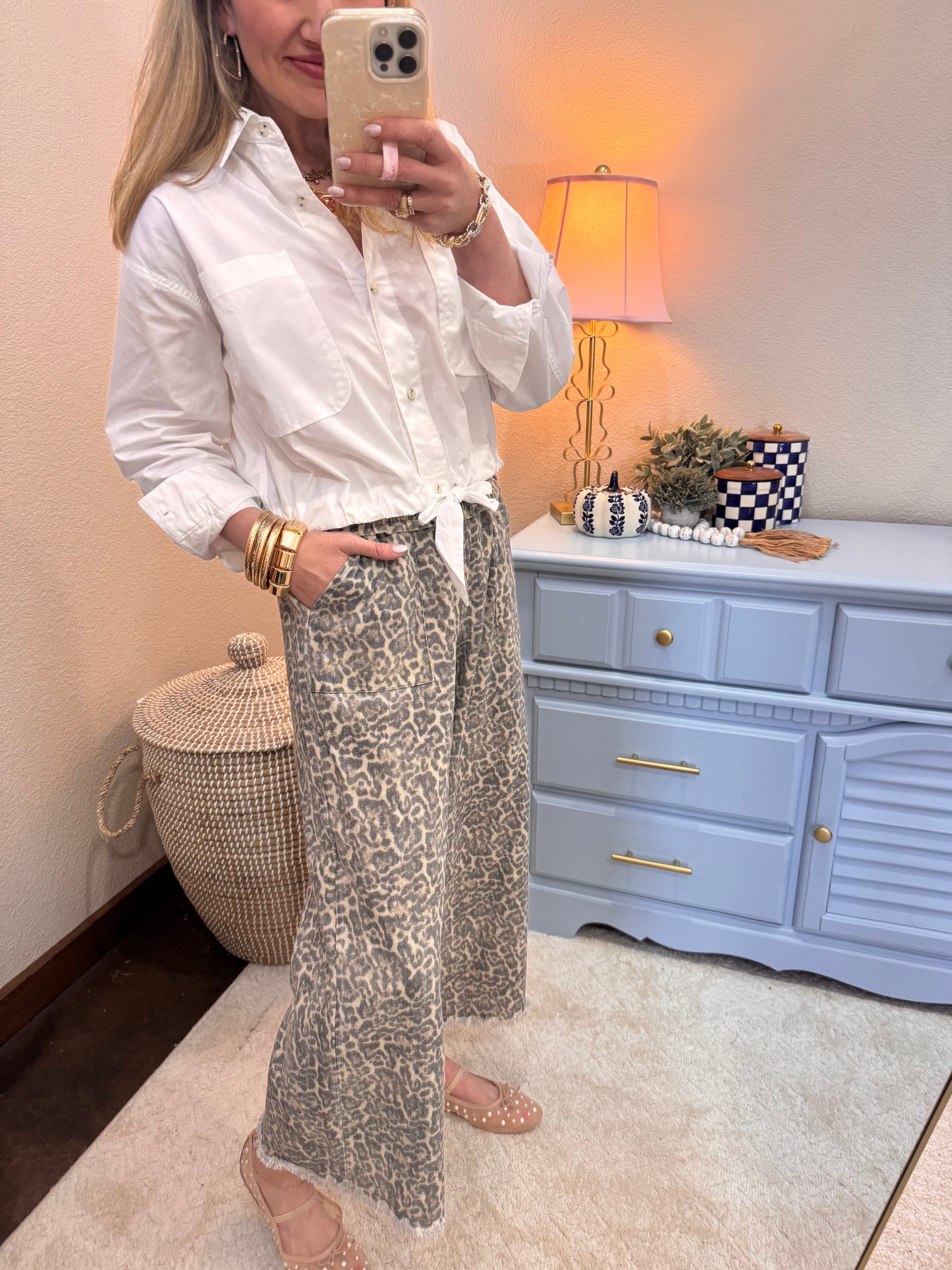 White Tie Front Blouse