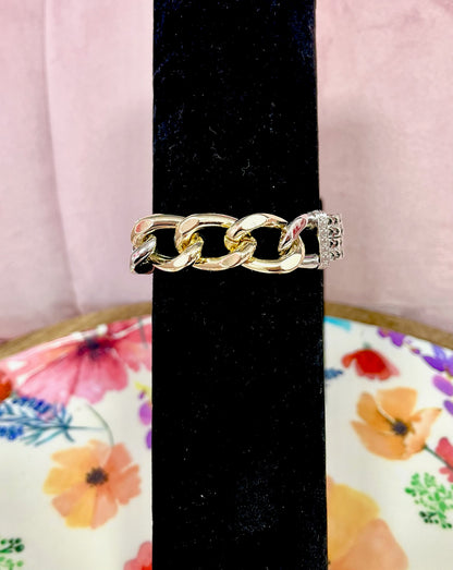 Silver and Gold Link Magnetic Bracelet