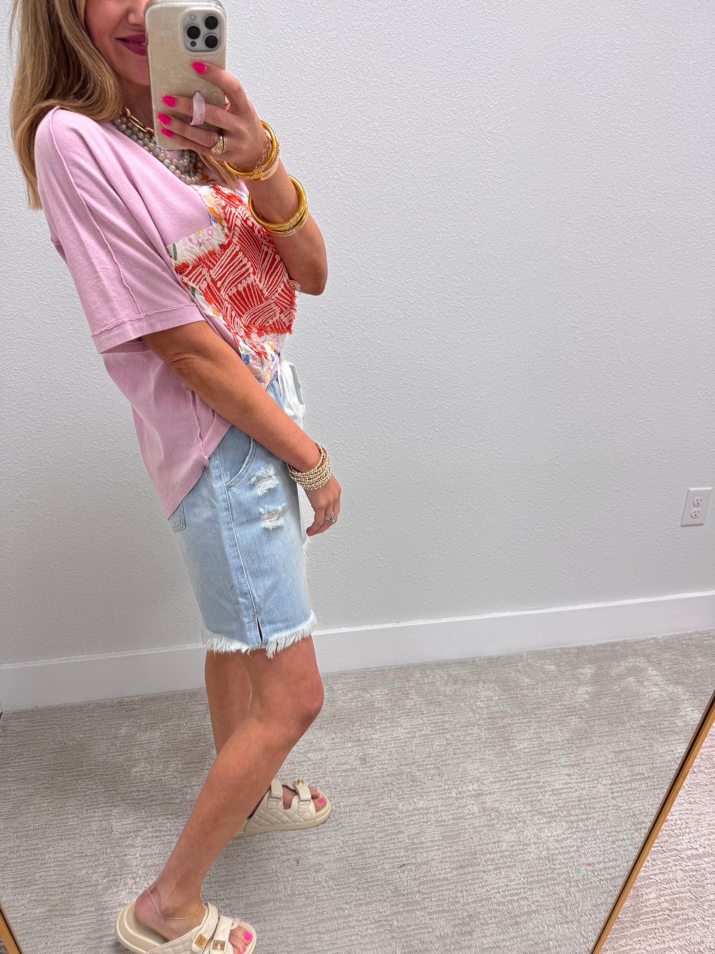 Risen Drawstring Boyfriend Shorts