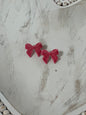 Pink Bow Stud Earrings FS
