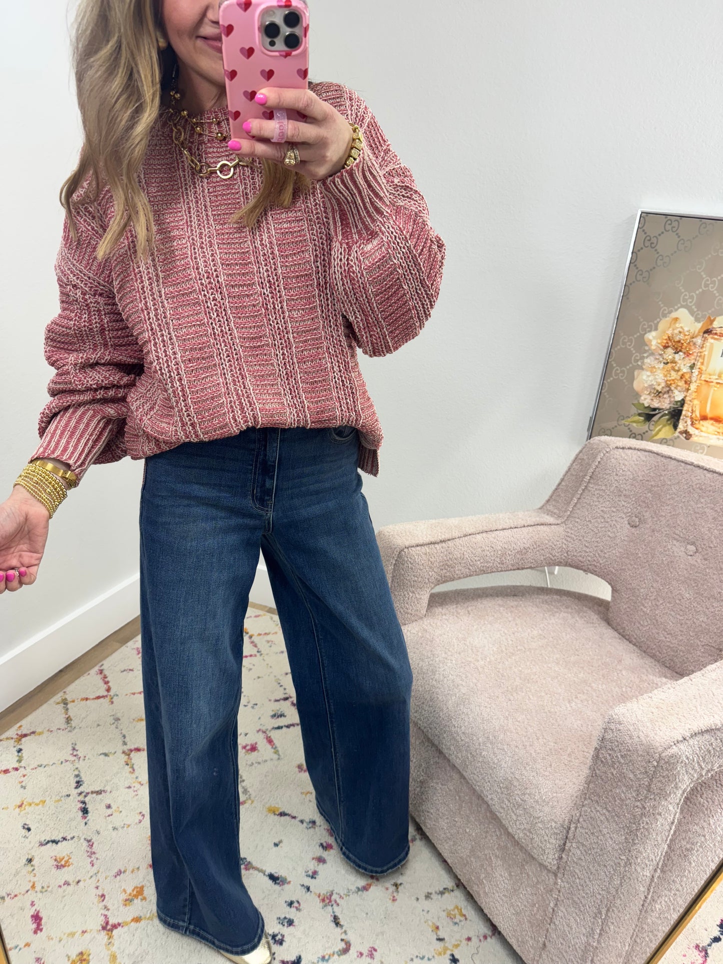 Dark Denim Wide Leg Jeans FS
