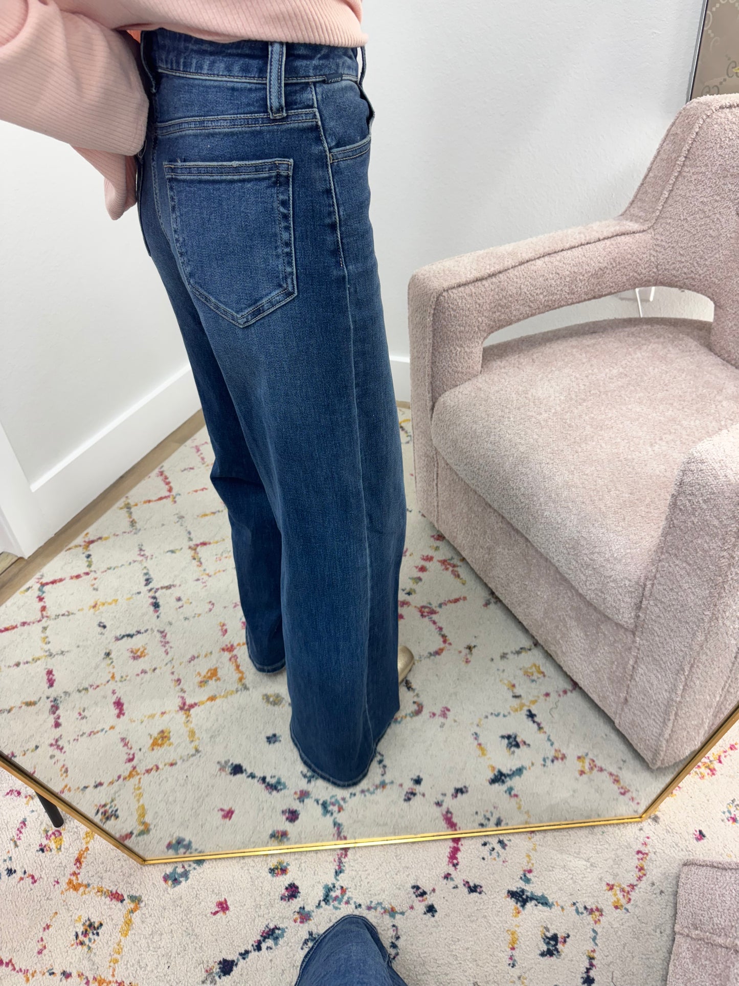 Dark Denim Wide Leg Jeans FS