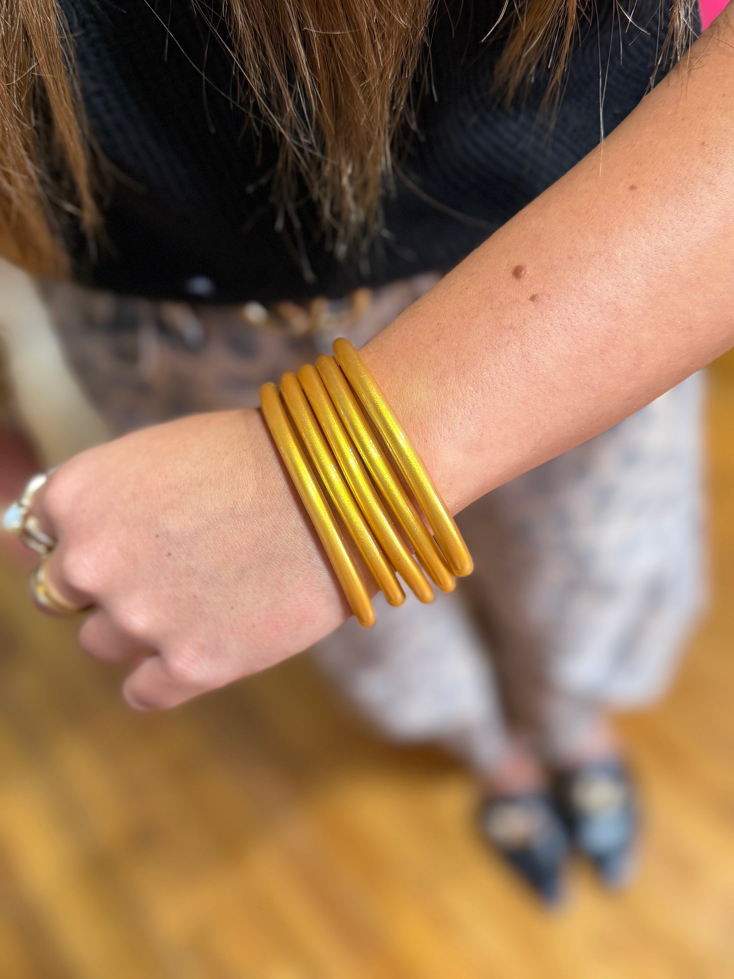 Set of 5 Waterproof Bangle Bracelets (4 options)
