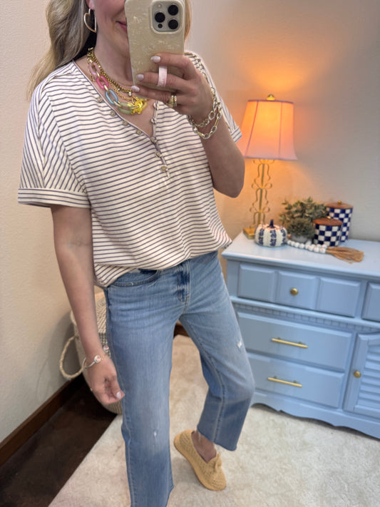 DAZE Marina Vintage Sundaze Crop High Rise Straight Jeans
