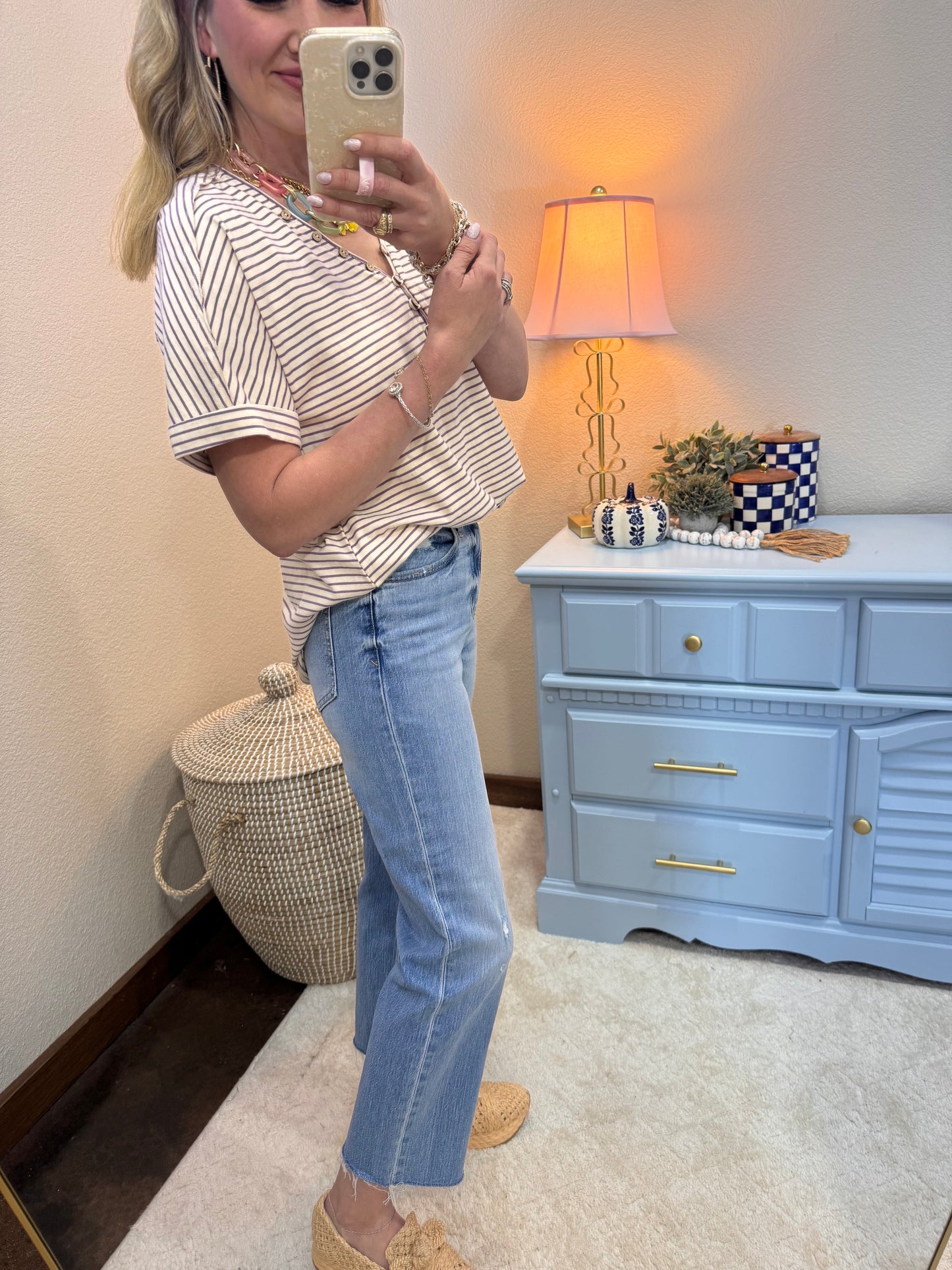 DAZE Marina Vintage Sundaze Crop High Rise Straight Jeans
