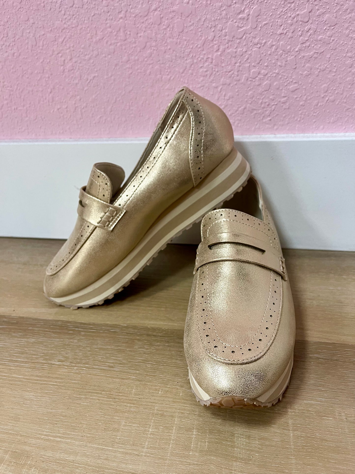 Gold Tacey Platform Shoe