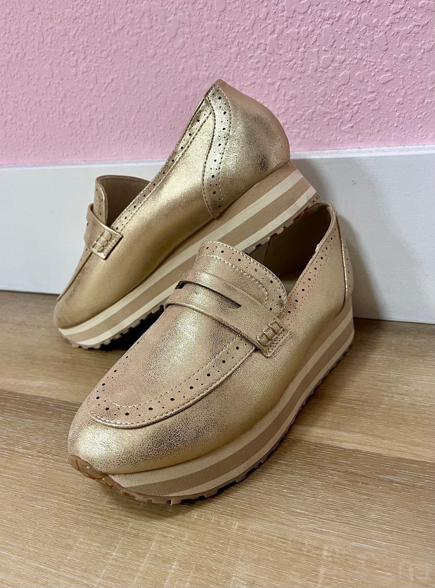 Gold Tacey Platform Shoe