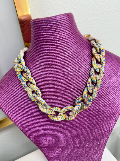 Speckled Chunky Link Necklace FS