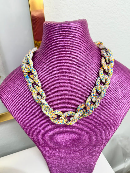 Speckled Chunky Link Necklace FS