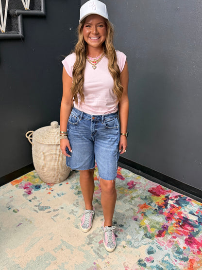 Risen Dark Slouch Shorts With Side Pleats