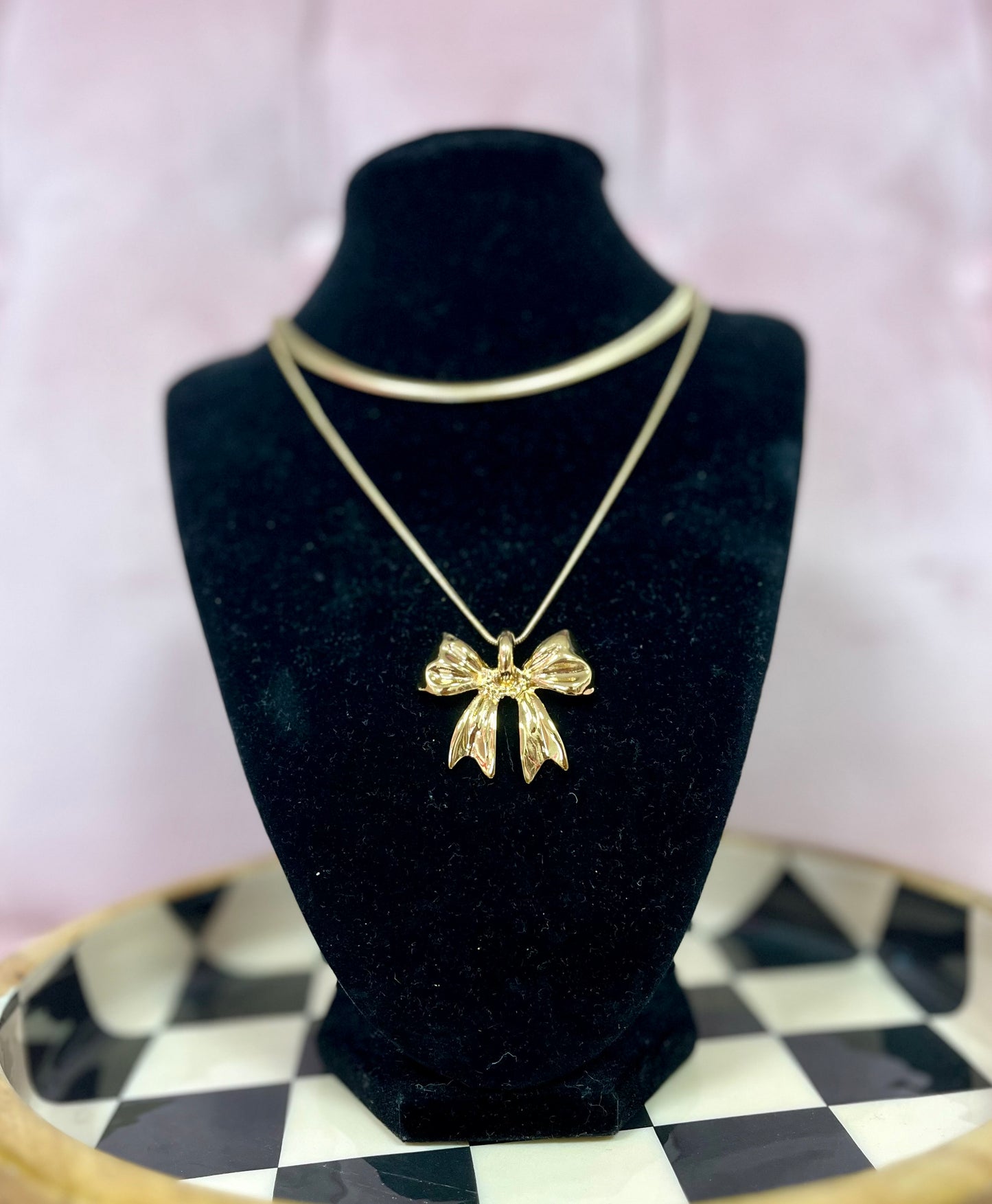 Double Strand Bow Necklace FS