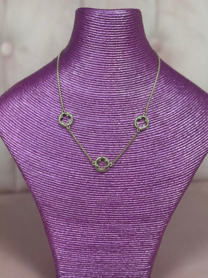 Gold 3 Clover Chain Necklace FS