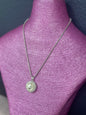 Silver Crystal Circle Pendant