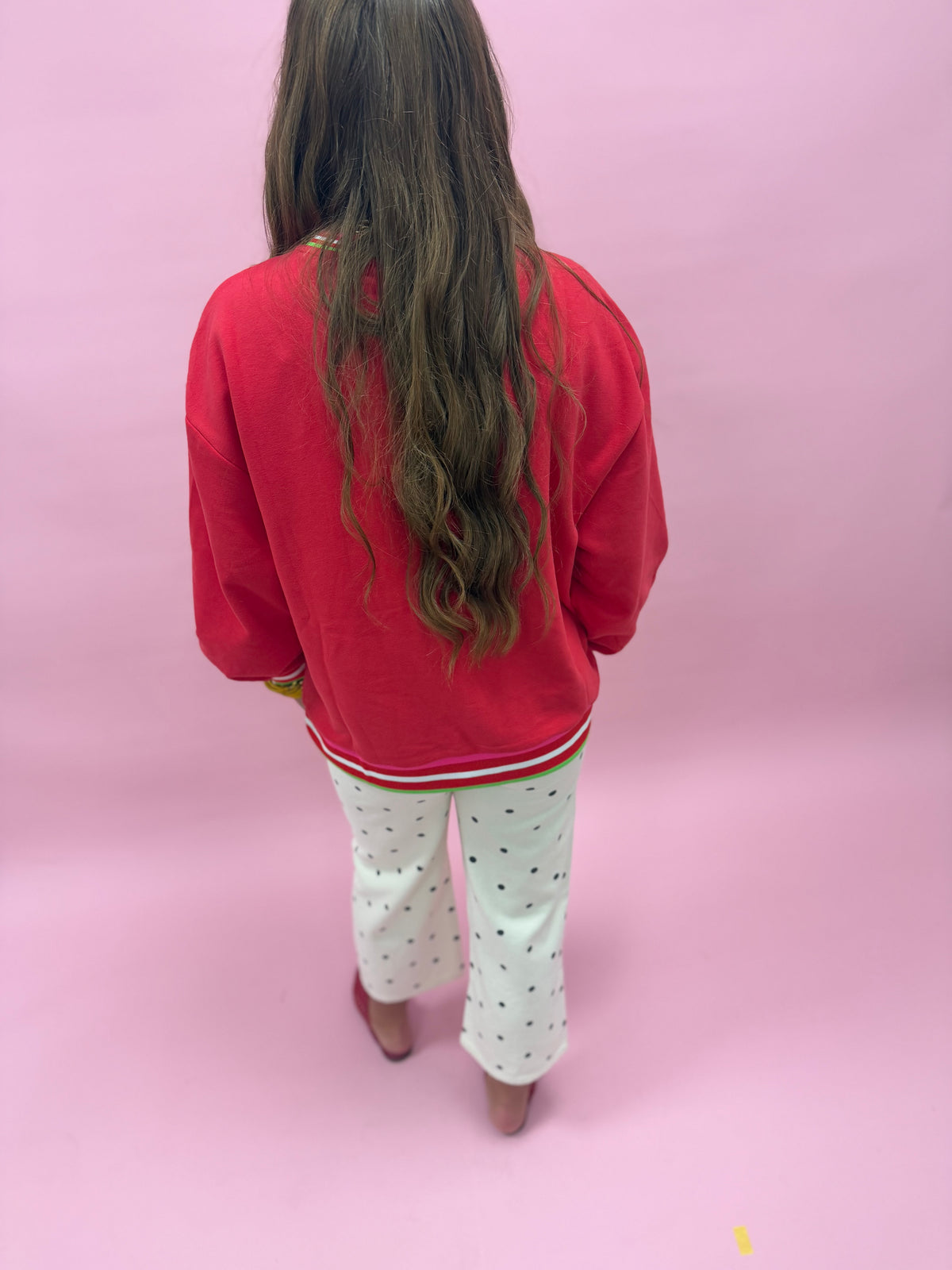 Queen of Sparkles Red Multi Hat Metallic Santa Sweatshirt