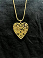 Long Textured Heart Necklace FS