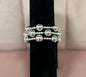 Silver- Set of 3 Large & Small Bead Bracelets