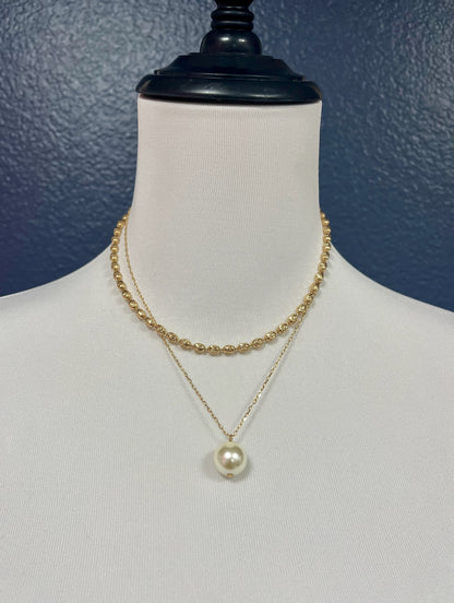 Double Strand Drop Ball Necklace