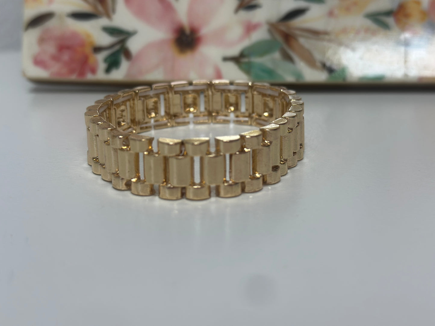 Gold Watch Link Bracelet