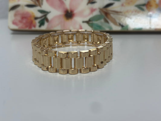 Gold Watch Link Bracelet