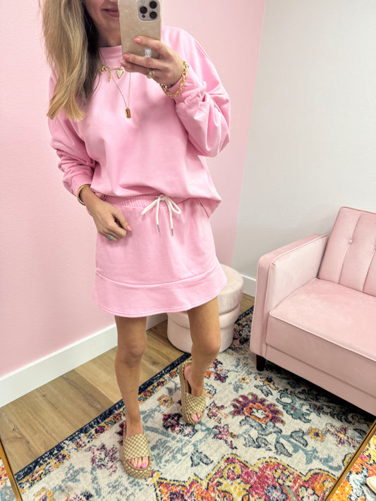 Pink Skirt Two Piece Set FS