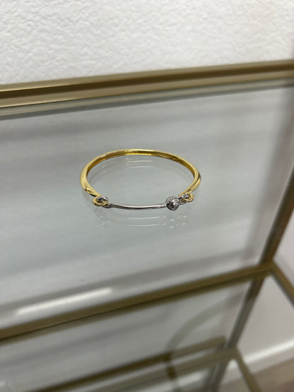Silver and Gold Horsebit Cuff Bracelet FS